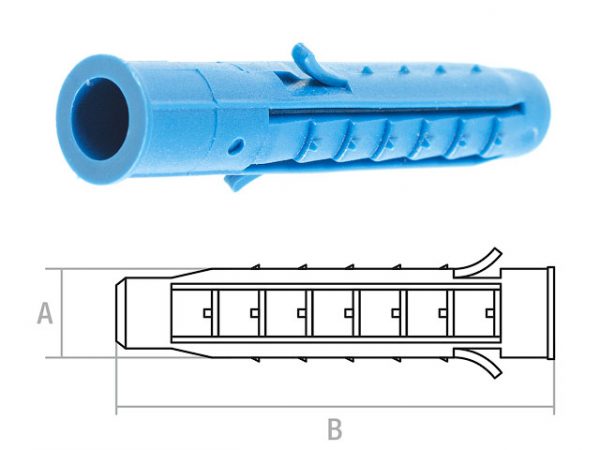 Дюбель распорный 5х30 мм., (250 шт.)