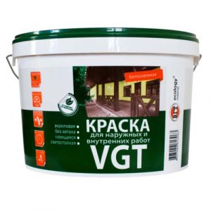 Краска акриловая VGT для наружных и внутренних работ, 1,5 кг