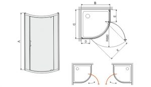 Стеклянный душевой уголок Sanplast TX KP1DJ/TX5 (прозрачное стекло)