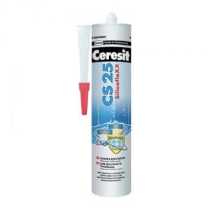 Силиконовый герметик Ceresit CS25, прозрачный, санитарный
