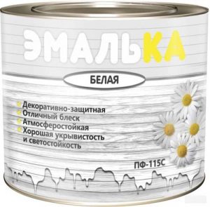 Эмаль алкидная ЭМАЛЬКА, 1,8 кг, РБ, белая