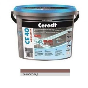 Фуга эластичная Ceresit СЕ 40 Silica Active, 2 кг, Шоколад