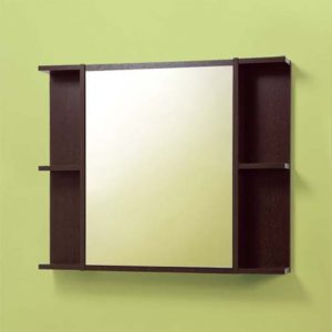 Зеркальный шкаф Акваль Карина 86 см, цвет: венге