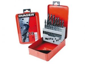 Набор сверл по металлу 1-10мм 19шт HSS Standard (Diager) (775D)