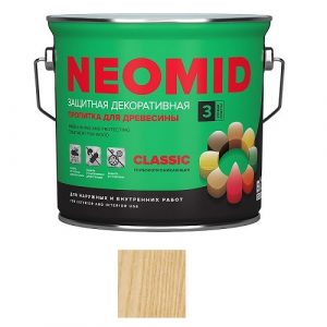 Защитная декоративная пропитка для древесины NEOMID BiO COLOR Classic, 2,7 л, бесцветный