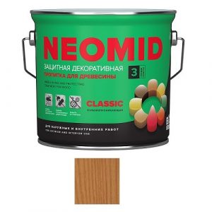 Защитная декоративная пропитка для древесины NEOMID BiO COLOR Classic, 2,7 л, орегон