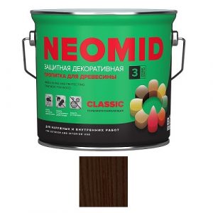 Защитная декоративная пропитка для древесины NEOMID BiO COLOR Classic, 2,7 л, палисандр