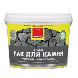 Лак акриловый для камня Neomid Stone, 2,5 л