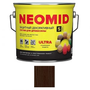 Защитная декоративная пропитка для древесины NEOMID Bio Color Ultra, 2,7 л, палисандр