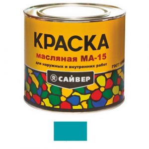 Краска масляная МА-15, 1,9 кг, бирюзовая, Сайвер