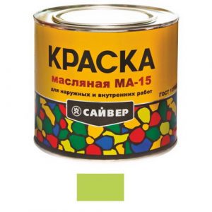 Краска масляная МА-15, 1,9 кг, салатная, Сайвер