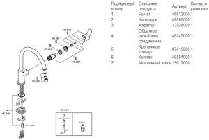 Смеситель для кухонной мойки Grohe BauEdge 31367000