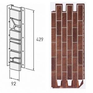 Универсальный профиль для цокольного сайдинга VOX BRICK, 0,42м