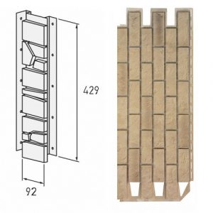 Универсальный профиль для цокольного сайдинга VOX BRICK, 0,42м