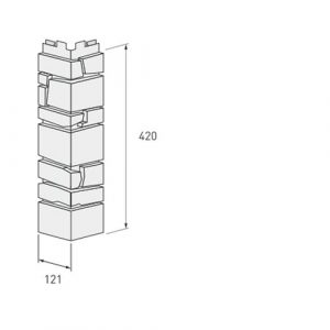Угол наружный для цокольного сайдинга VOX STONE, 0,42м