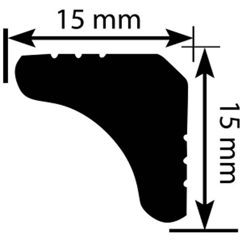 Плинтус (багет) потолочный, М-15, 2м