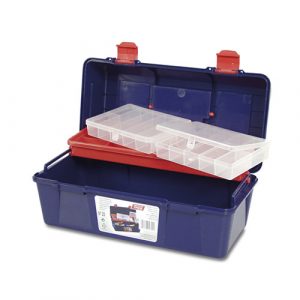 Ящик для инструмента TAYG, 35,6x18,4x16,3см, с лотком и органайзером, пластмассовый