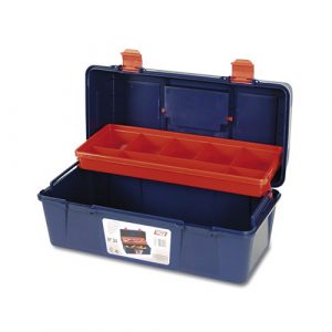 Ящик для инструмента TAYG, 40x20,6x18,8см, с лотком, пластмассовый