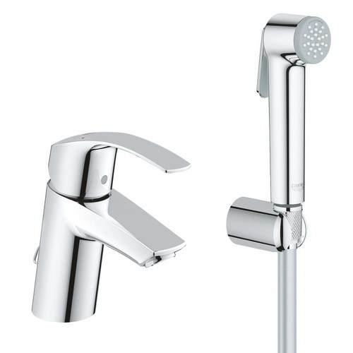 Смеситель для раковины с гигиеническим набором Grohe Eurosmart 23124002