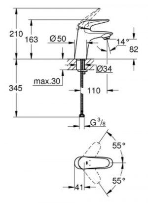 Смеситель для раковины Grohe Eurostyle 23715003