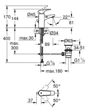 Смеситель для раковины Grohe BauFlow 23751000