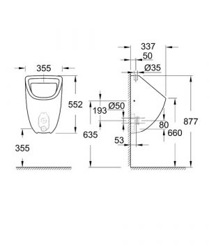 Писсуар Grohe Bau 39439000