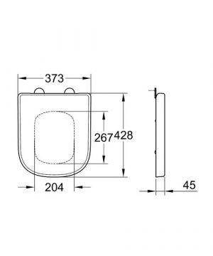 Сиденье с крышкой для унитаза Grohe Euro 39458000