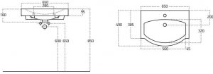 Раковина Sanovit Plazma 85x49 см