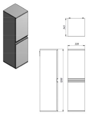 Шкаф-пенал Ювента Savona 32,8x170 см