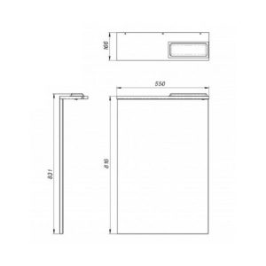 Зеркало для ванной с подсветкой Баттерфляй Ювента - 50x83 см