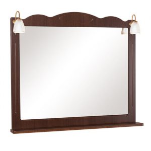 Зеркало Аква Родос Классик 100 см (орех итальянский, с двумя подсветками ITEM)