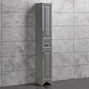 Шкаф-пенал "Акваль Классик" 30 см, правый серый